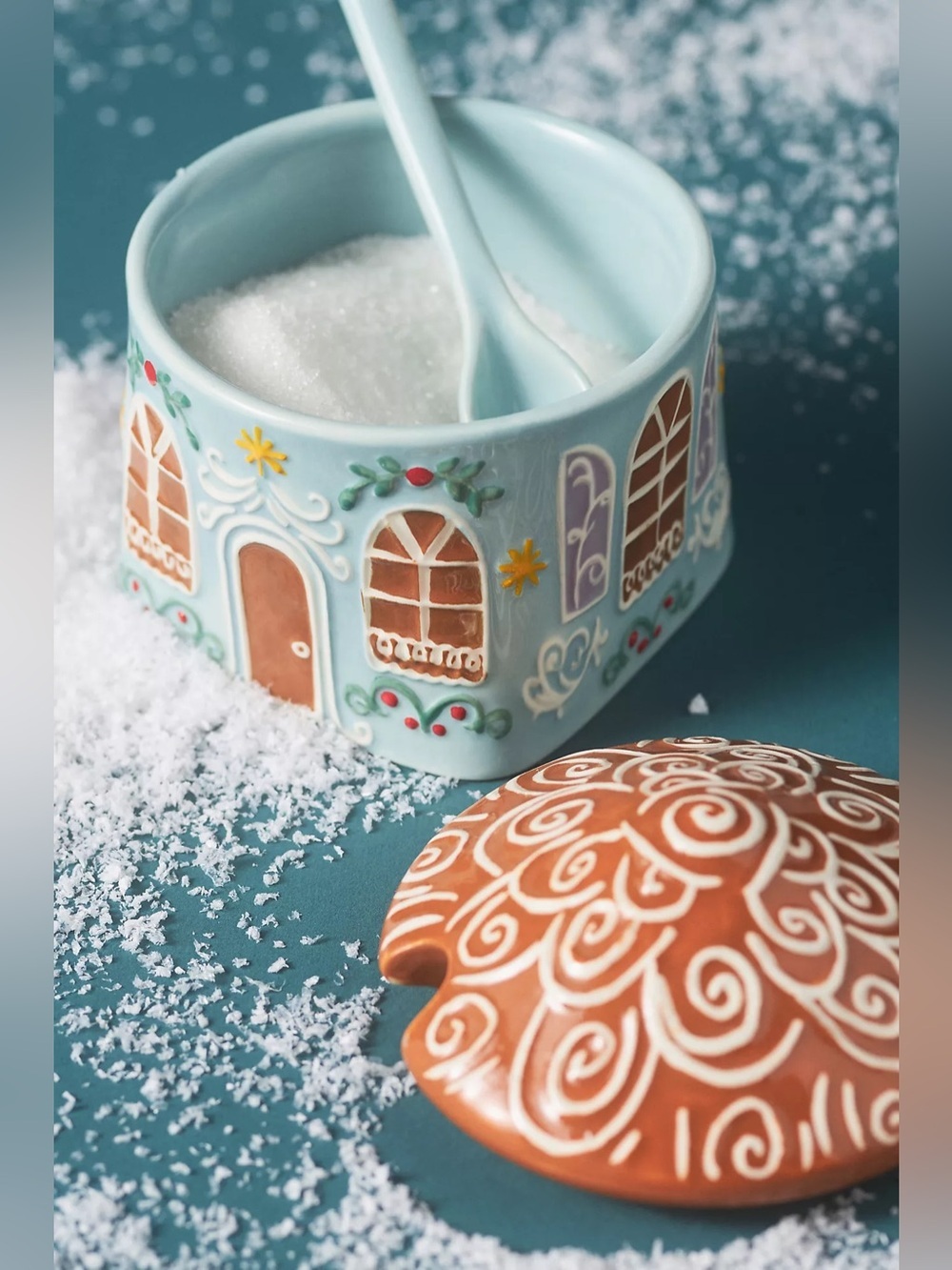 ❤️ Anthropologie Sugar Bowl with Spoon- New in Box!